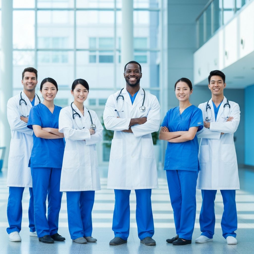 Medical team of doctors and nurses at Relief Hospital and Research Centre